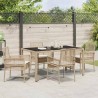 Ensemble de salle à manger pour jardin 5 pcs Beige polyrotin 516051516051