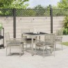 Ensemble de salle à manger pour jardin 5 pcs Gris clair 516052516052