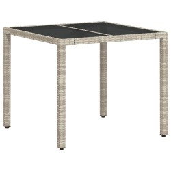 Ensemble de salle à manger pour jardin 5 pcs Gris clair 516052516052