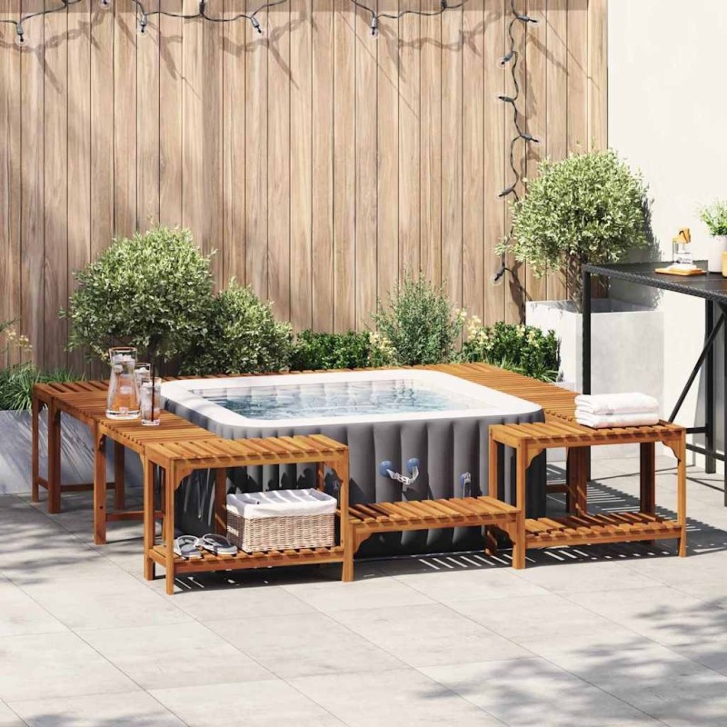 Entourage de bain à remous Marron 230 x 230 cm 516054516054