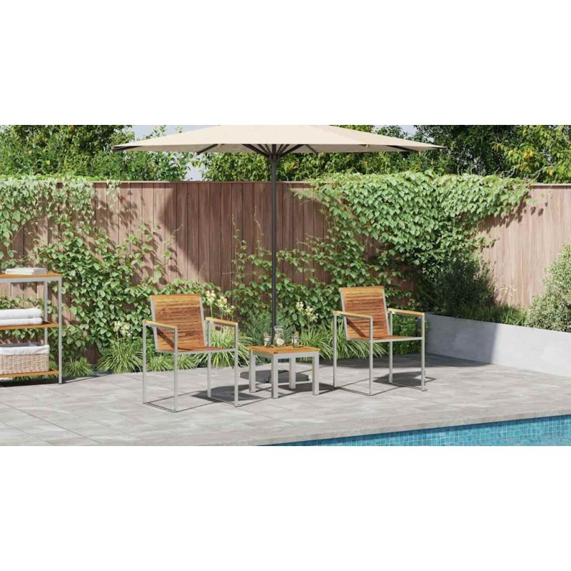 Transat 3 pcs Marron Bois de teck massif 516056516056