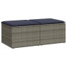 Salon de jardin 2 pcs avec coussins gris résine tressée acacia 516061516061
