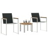 Ensemble de salle à manger pour jardin 3 pcs Marron et Noir 516062516062