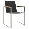 Ensemble de salle à manger pour jardin 3 pcs Marron et Noir 516062516062