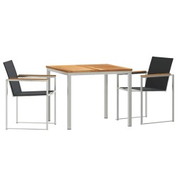 Ensemble de salle à manger pour jardin 3 pcs Marron 516064516064