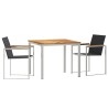 Ensemble de salle à manger pour jardin 3 pcs Marron 516064516064
