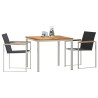 Ensemble de salle à manger pour jardin 3 pcs Marron 516064516064