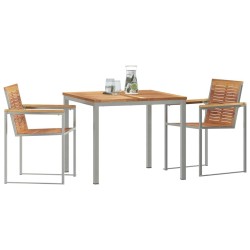 Ensemble de salle à manger pour jardin 3 pcs Marron 516065516065