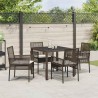 Ensemble de salle à manger pour jardin 5 pcs Marron polyrotin 516068516068