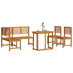 Ensemble de banc de jardin 4 pcs Marron Bois d'acacia massif 516071516071