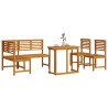 Ensemble de banc de jardin 4 pcs Marron Bois d'acacia massif 516071516071