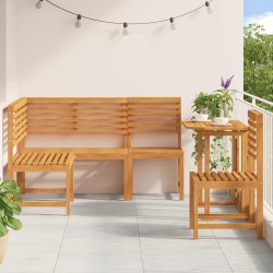 Ensemble de banc de jardin 4 pcs Marron Bois d'acacia massif 516071516071