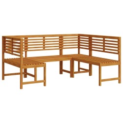 Ensemble de banc de jardin 3 pcs Marron Bois d'Acacia Massif 516072516072