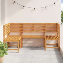 Ensemble de banc de jardin 3 pcs Marron Bois d'Acacia Massif 516072516072