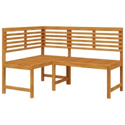 Ensemble de banc de jardin 3 pcs Marron Bois d'Acacia Massif 516072516072