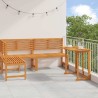 Ensemble de banc de jardin 3 pcs Marron Bois d'Acacia Massif 516073516073