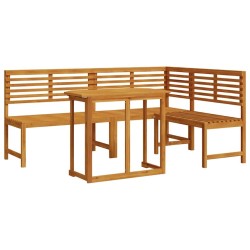 Ensemble de banc de jardin 3 pcs Marron Bois d'Acacia Massif 516073516073