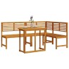 Ensemble de banc de jardin 3 pcs Marron Bois d'Acacia Massif 516073516073