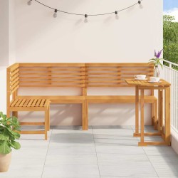 Ensemble de banc de jardin 3 pcs Marron Bois d'Acacia Massif 516073516073