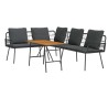 Ensemble de canapé de jardin 2 pcs Noir polyrotin 516079516079