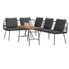Ensemble de canapé de jardin 2 pcs Noir polyrotin 516079516079