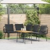 Ensemble de canapé de jardin 2 pcs Noir polyrotin 516079516079
