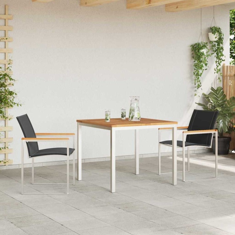 Ensemble de salle à manger pour jardin 3 pcs Marron 516080516080
