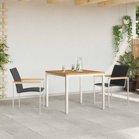 Ensemble de salle à manger pour jardin 3 pcs Marron 516080516080
