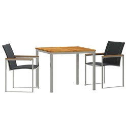 Ensemble de salle à manger pour jardin 3 pcs Marron 516080516080