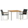 Ensemble de salle à manger pour jardin 3 pcs Marron 516080516080