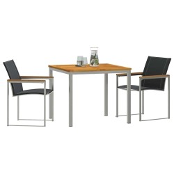 Ensemble de salle à manger pour jardin 3 pcs Marron 516080516080