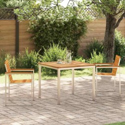 Ensemble de salle à manger pour jardin 3 pcs Marron 516081516081