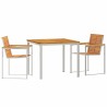 Ensemble de salle à manger pour jardin 3 pcs Marron 516081516081
