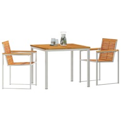 Ensemble de salle à manger pour jardin 3 pcs Marron 516081516081
