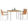 Ensemble de salle à manger pour jardin 3 pcs Marron 516081516081