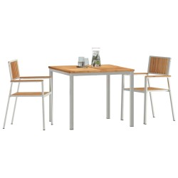 Ensemble de repas extérieur 3 pcs Marron Bois de teck massif 516082516082
