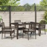 Ensemble de salle à manger pour jardin 5 pcs Marron polyrotin 516087516087