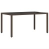 Ensemble de salle à manger pour jardin 5 pcs Marron polyrotin 516087516087