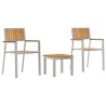 Ensemble de salle à manger pour jardin 3 pcs Marron 516088516088