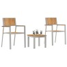 Ensemble de salle à manger pour jardin 3 pcs Marron 516088516088