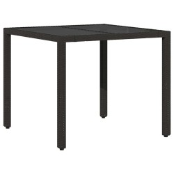 Ensemble de salle à manger pour jardin 3 pcs Noir polyrotin 516089516089