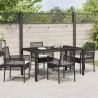 Ensemble de salle à manger pour jardin 5 pcs Noir polyrotin 516091516091