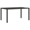 Ensemble de salle à manger pour jardin 5 pcs Noir polyrotin 516091516091