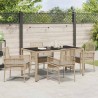 Ensemble de salle à manger pour jardin 5 pcs Beige polyrotin 516094516094