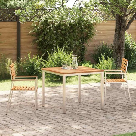Ensemble de salle à manger pour jardin 3 pcs Marron 516095516095