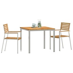 Ensemble de salle à manger pour jardin 3 pcs Marron 516095516095