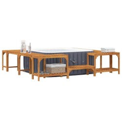 Entourage de bain à remous Marron 255 x 255 x 55,5 cm 516096516096