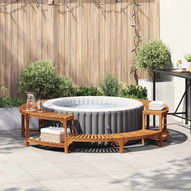 Entourage de bain à remous Marron Ø255 x 55,5 cm 516097516097