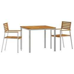 Ensemble de salle à manger pour jardin 3 pcs Marron 516099516099