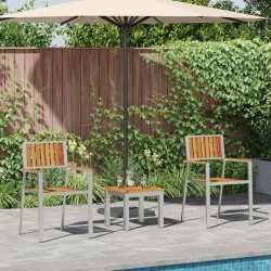 Ensemble de salle à manger pour jardin 3 pcs Marron 516102516102